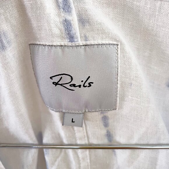 Rails Thea Tie-Waist Linen Blend Top, Size Large - Picture 4 of 6